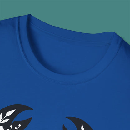 Floral Crab Silhouette Unisex T-Shirt
