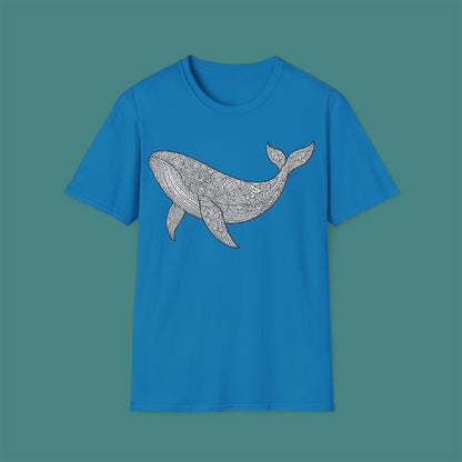 Intricate Mandala Whale Unisex T-Shirt
