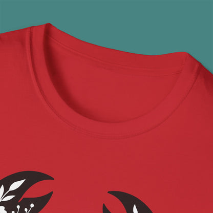 Floral Crab Silhouette Unisex T-Shirt