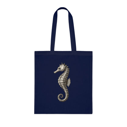 Vintage Etching Seahorse Tote Bag