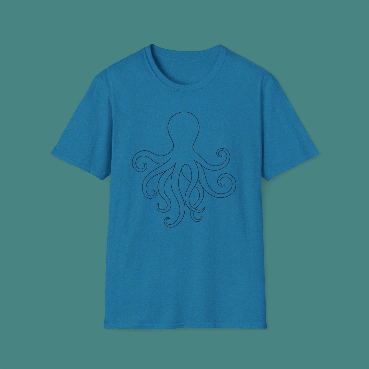 Minimalist Line Art Octopus Unisex T-Shirt