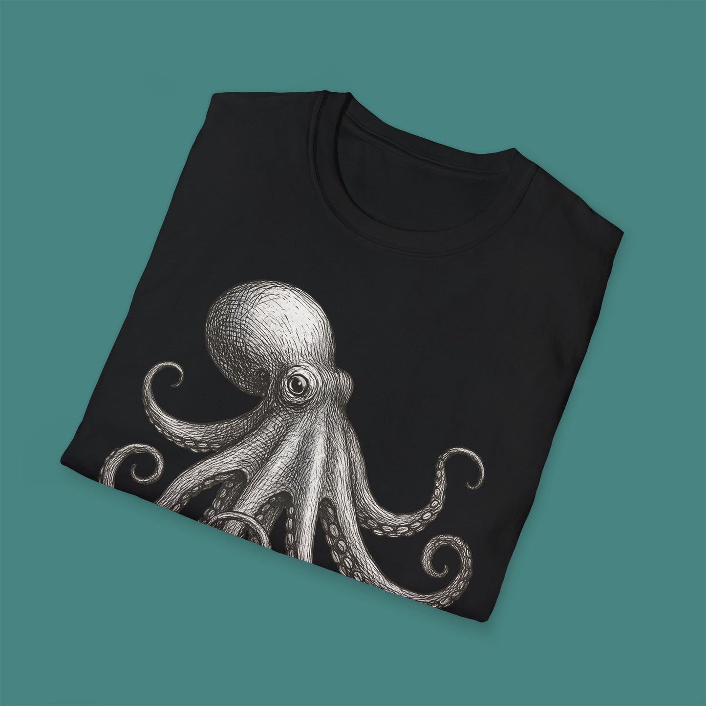 Vintage Etching Octopus Unisex T-Shirt
