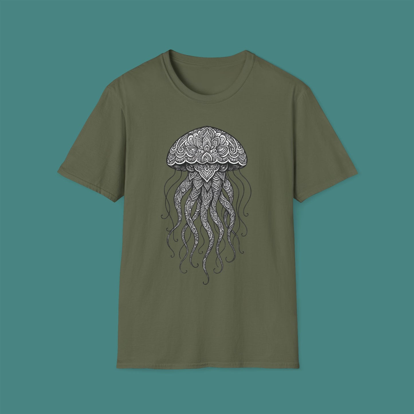 Intricate Mandala Jellyfish Unisex T-Shirt