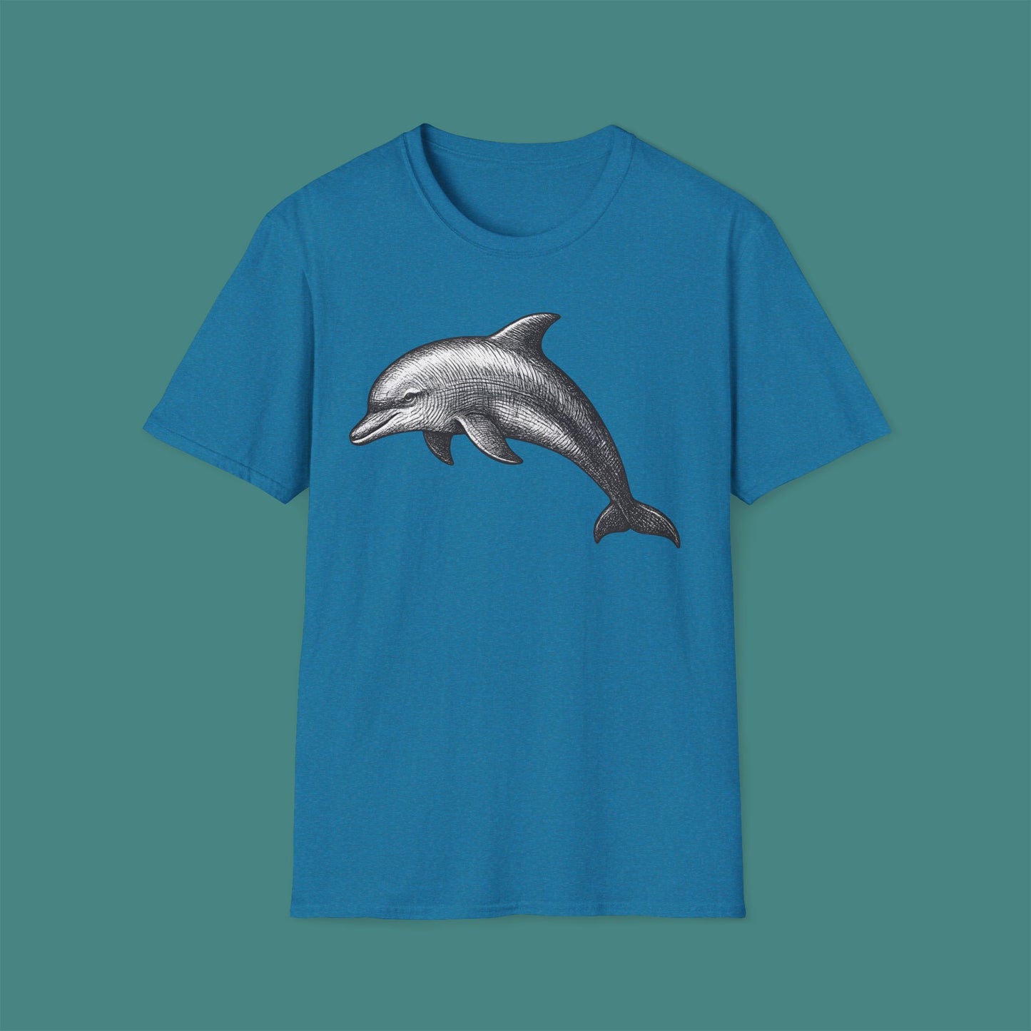 Vintage Etching Dolphin Unisex T-Shirt
