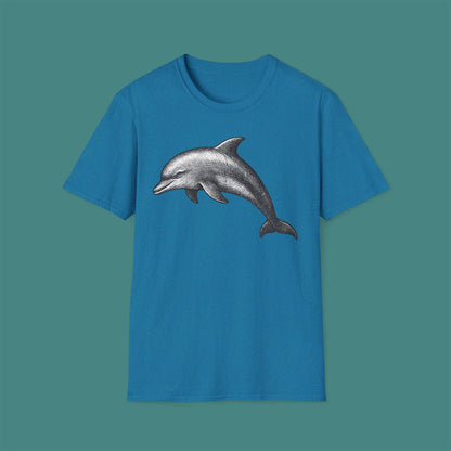 Vintage Etching Dolphin Unisex T-Shirt