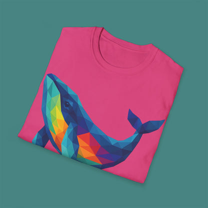Geometric Polygon Whale Unisex T-Shirt