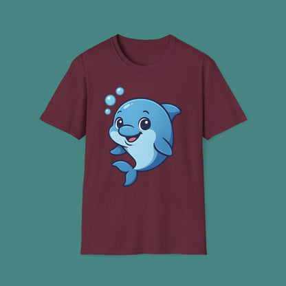 Cartoon Cute Dolphin Unisex T-Shirt