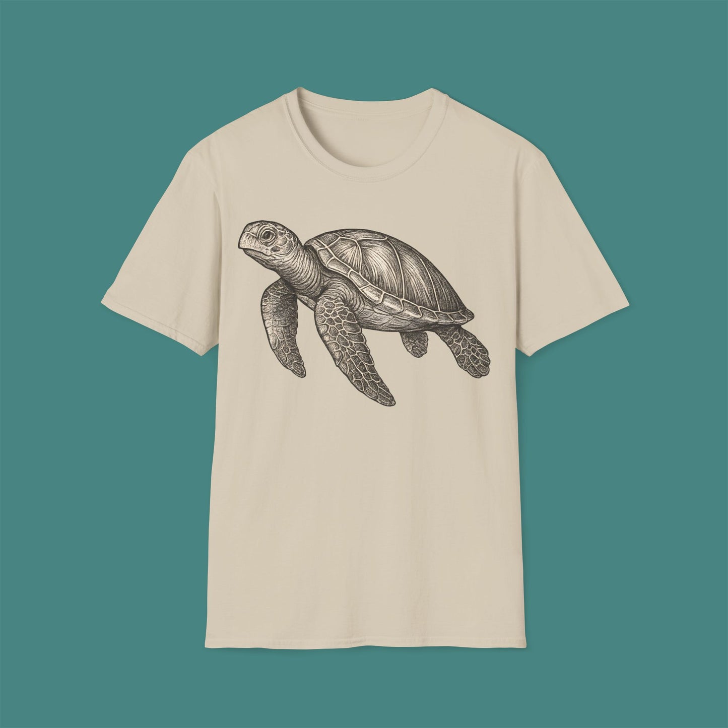 Vintage Etching Turtle Unisex T-Shirt