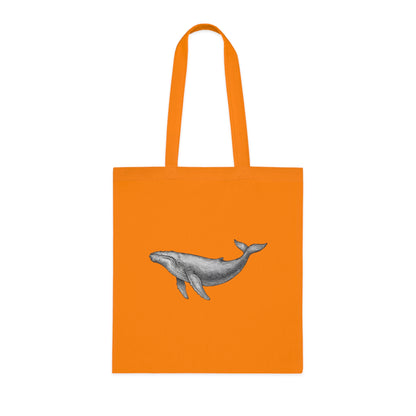 Vintage Etching Whale Tote Bag