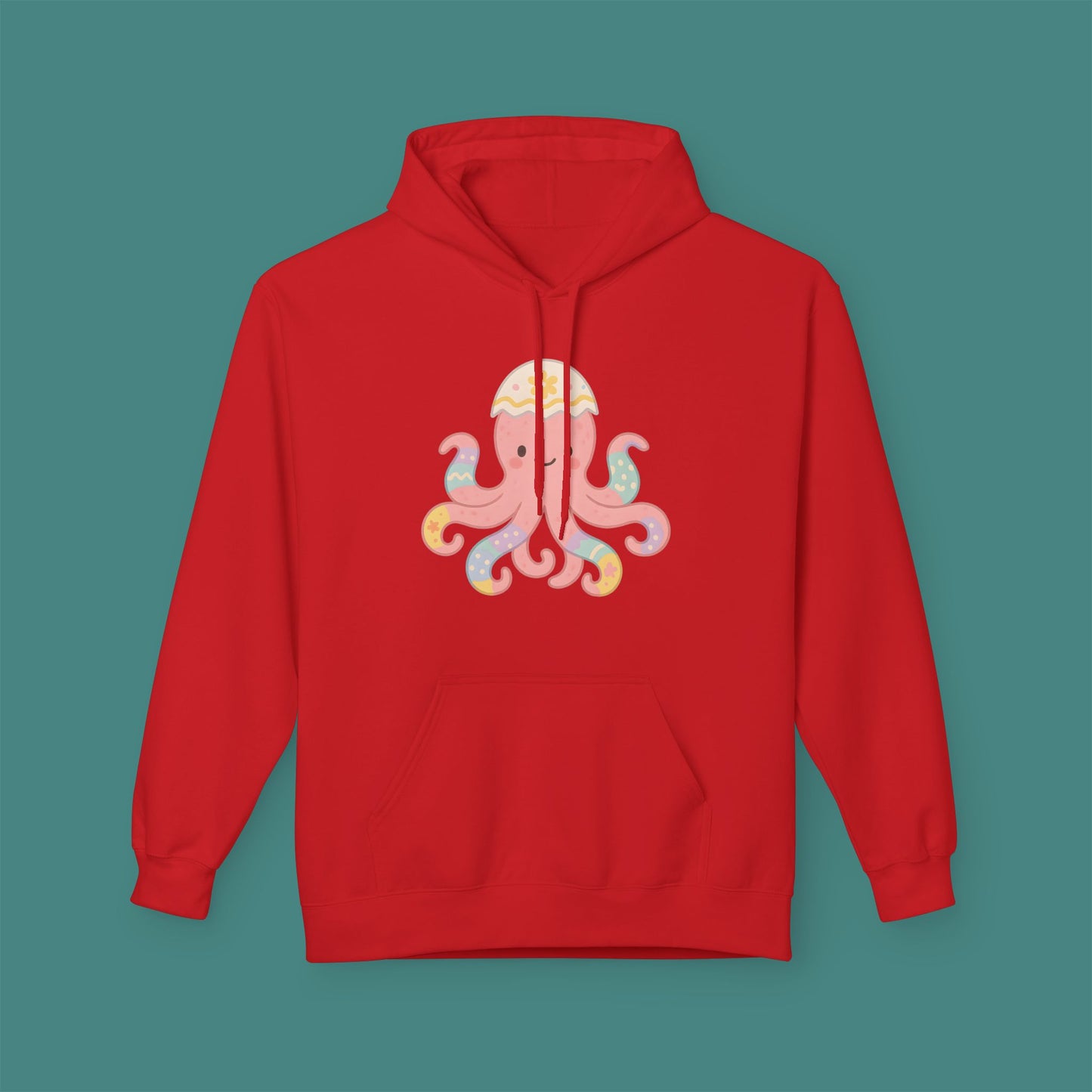Easter Octopus Fleece Unisex Hoodie