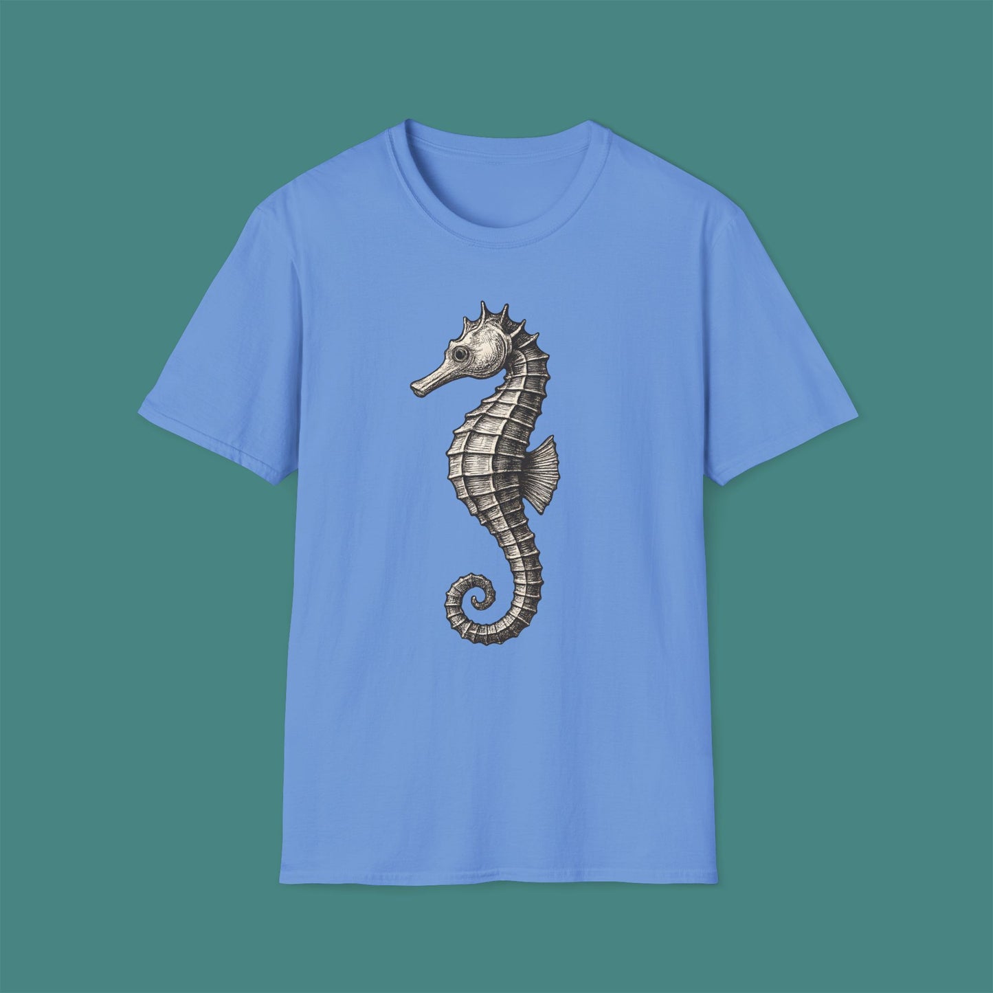 Vintage Etching Seahorse Unisex T-Shirt