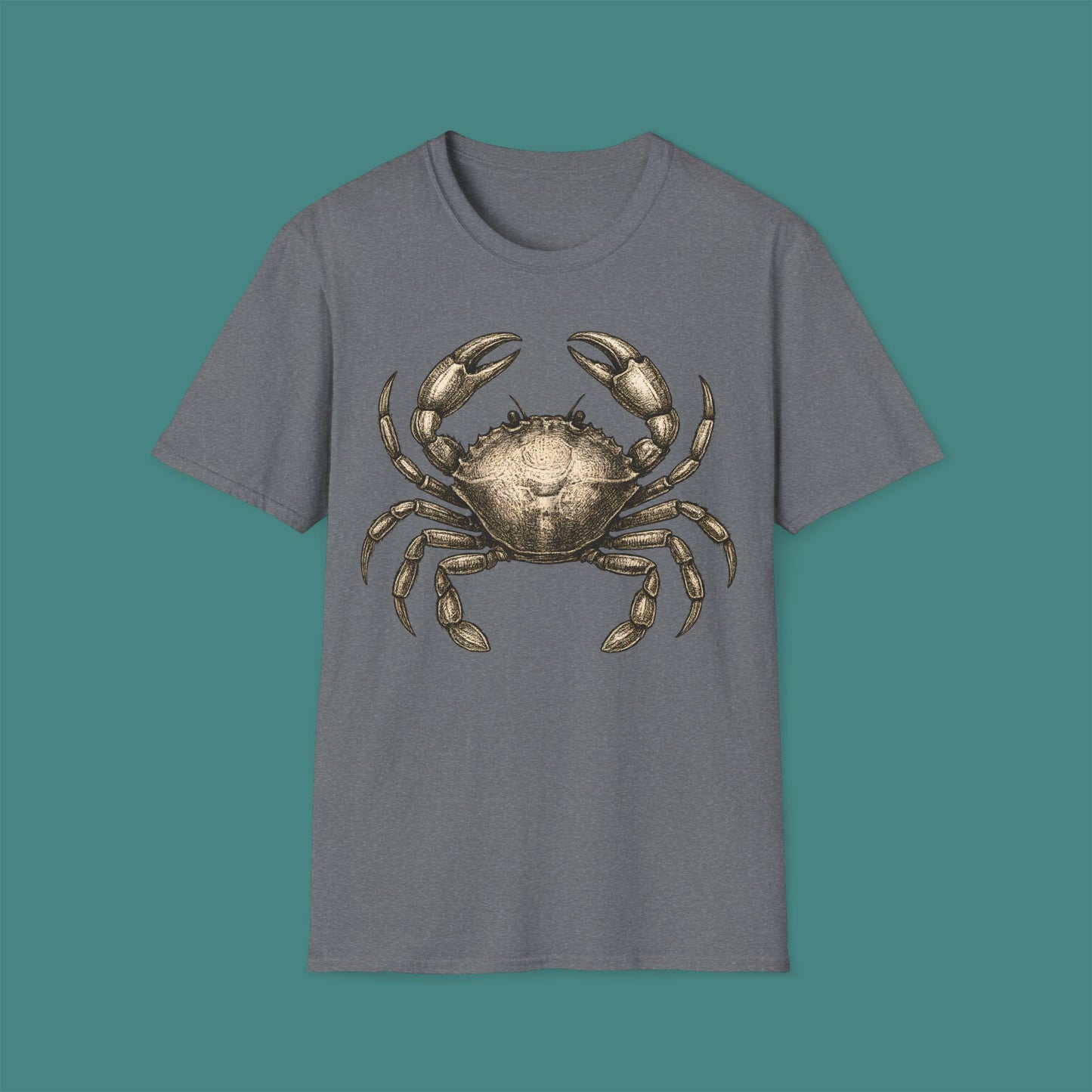 Vintage Etching Crab Unisex T-Shirt