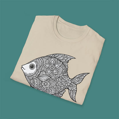 Intricate Mandala Fish Unisex T-Shirt
