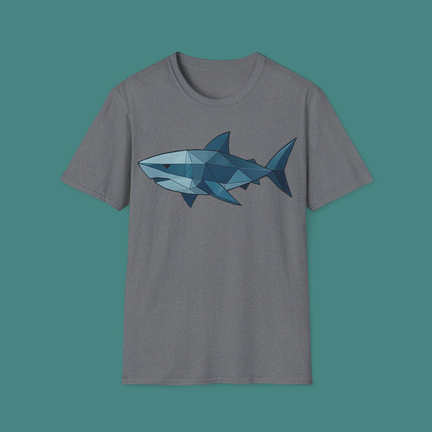 Geometric Polygon Shark Unisex T-Shirt
