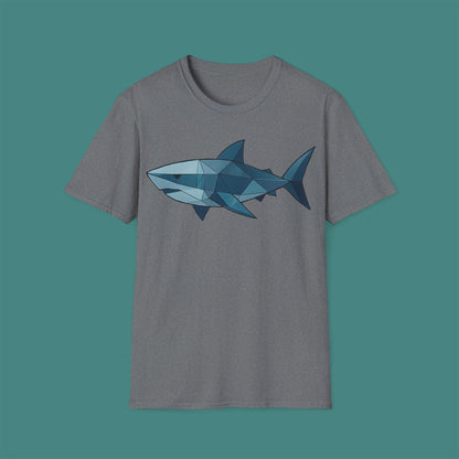 Geometric Polygon Shark Unisex T-Shirt