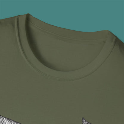 Vintage Etching Whale Unisex T-Shirt