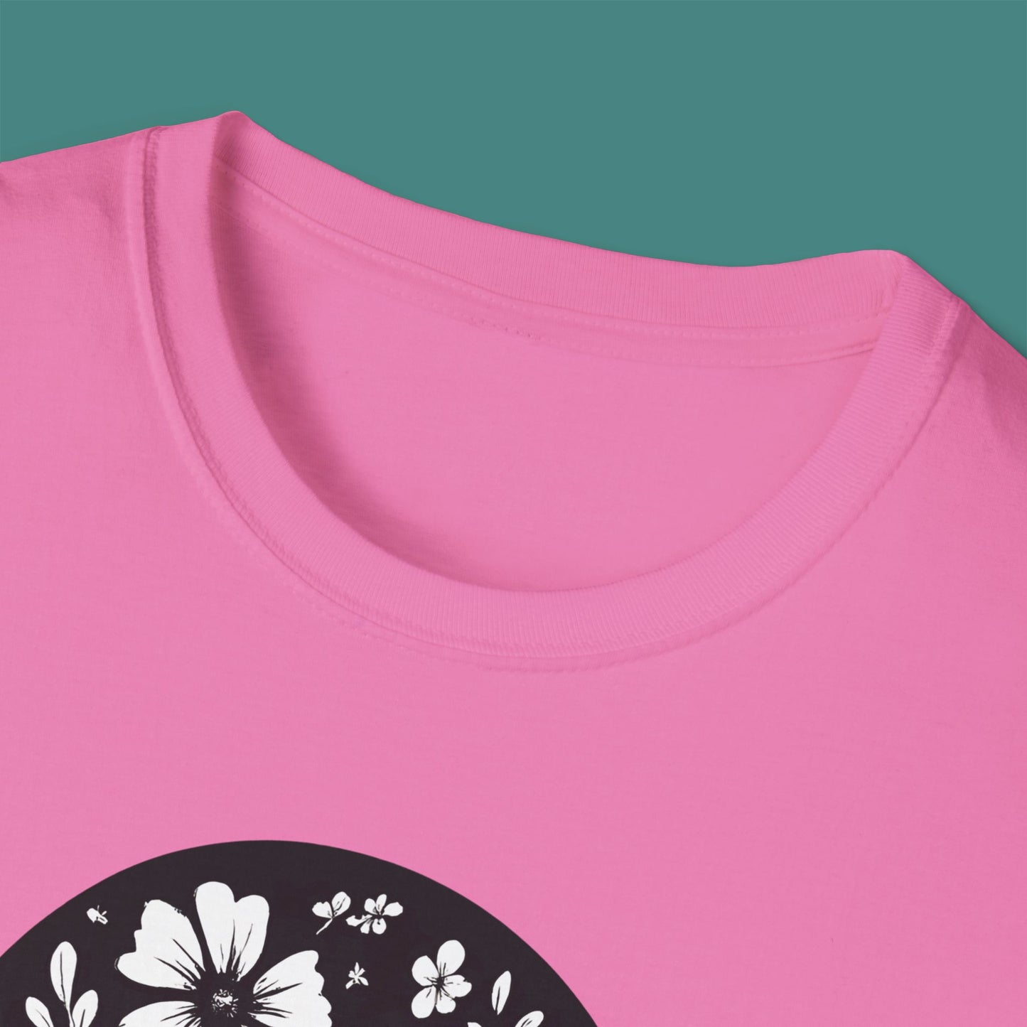 Floral Jellyfish Silhouette Unisex T-Shirt