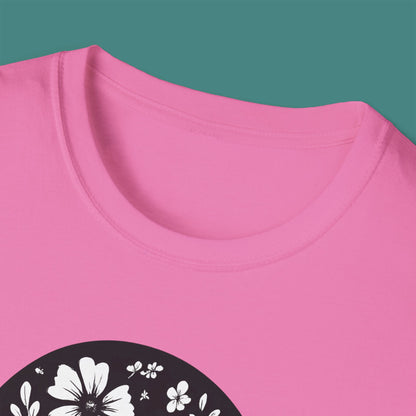 Floral Jellyfish Silhouette Unisex T-Shirt