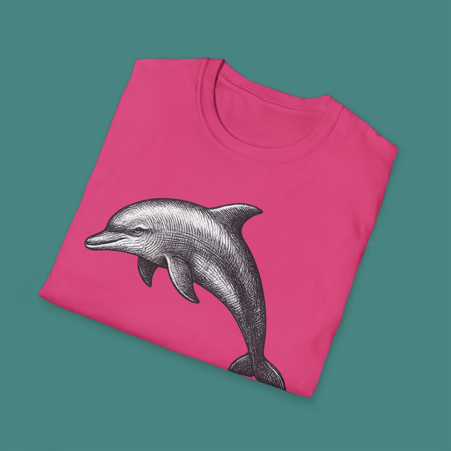 Vintage Etching Dolphin Unisex T-Shirt