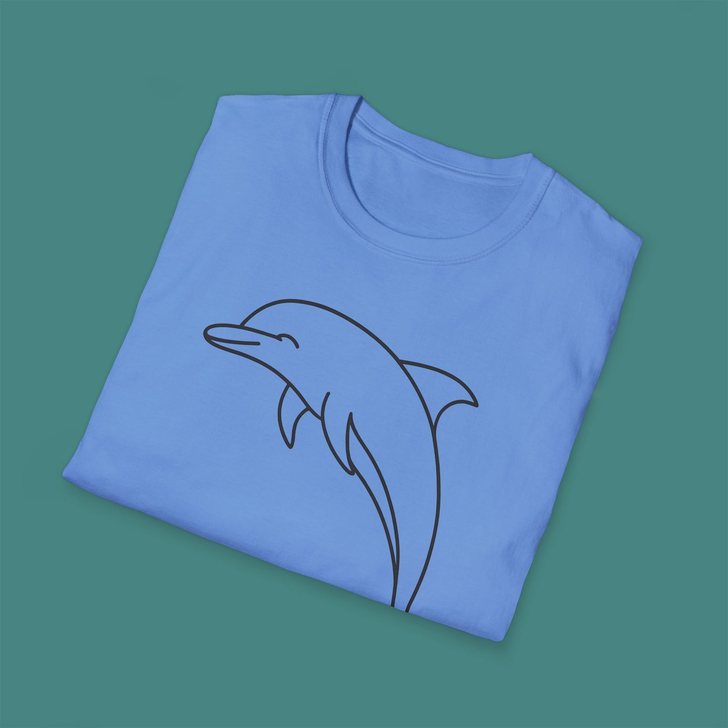 Minimalist Line Art Dolphin Unisex T-Shirt