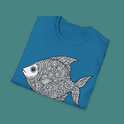 Intricate Mandala Fish Unisex T-Shirt