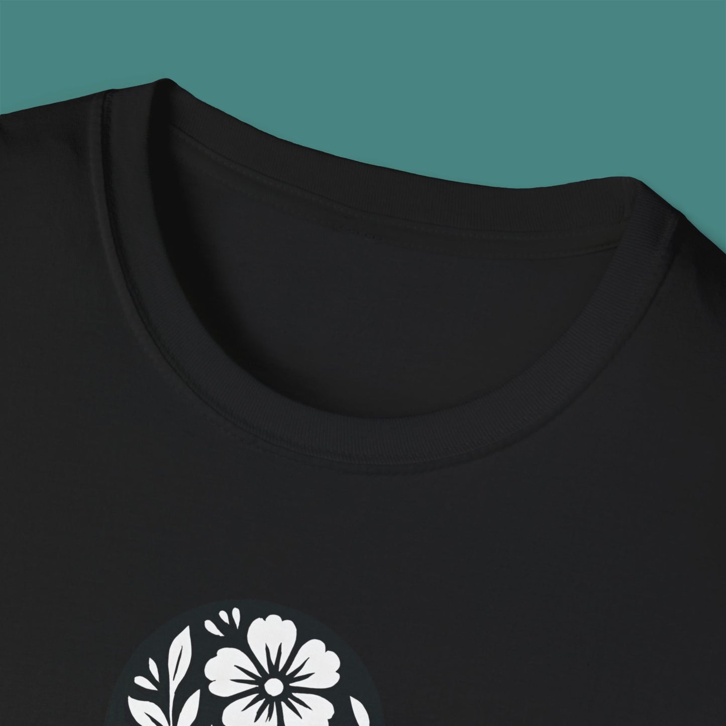 Floral Octopus Silhouette Unisex T-Shirt