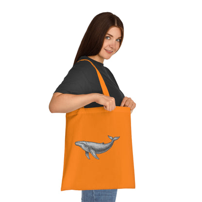 Vintage Etching Whale Tote Bag
