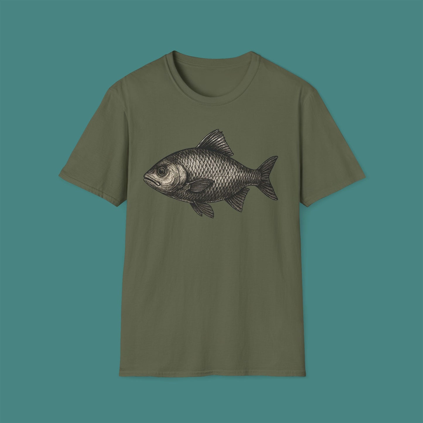 Vintage Etching Fish Unisex T-Shirt