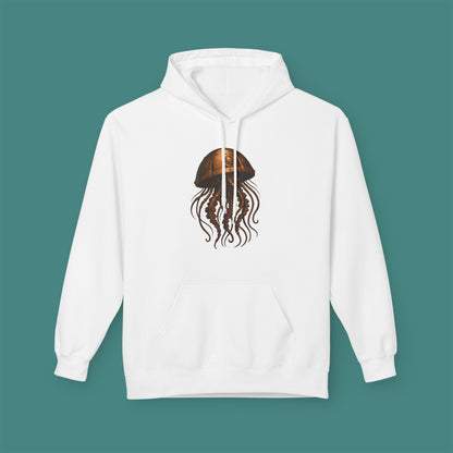 Steampunk Mechanical Jellyfish Fleece Unisex Hoodie