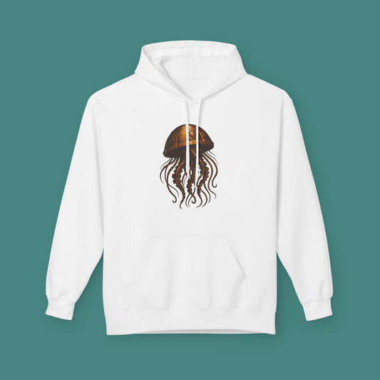 Steampunk Mechanical Jellyfish Fleece Unisex Hoodie