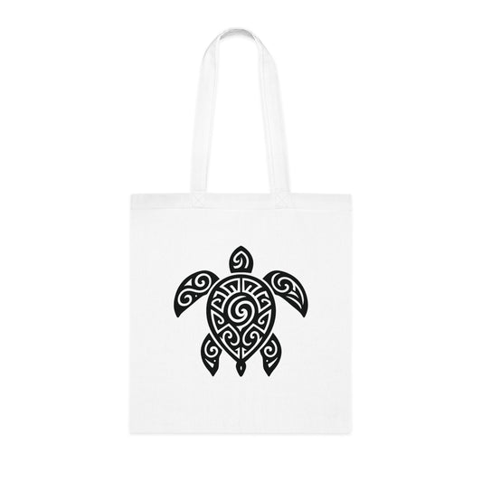 Tribal Tattoo Turtle Tote Bag