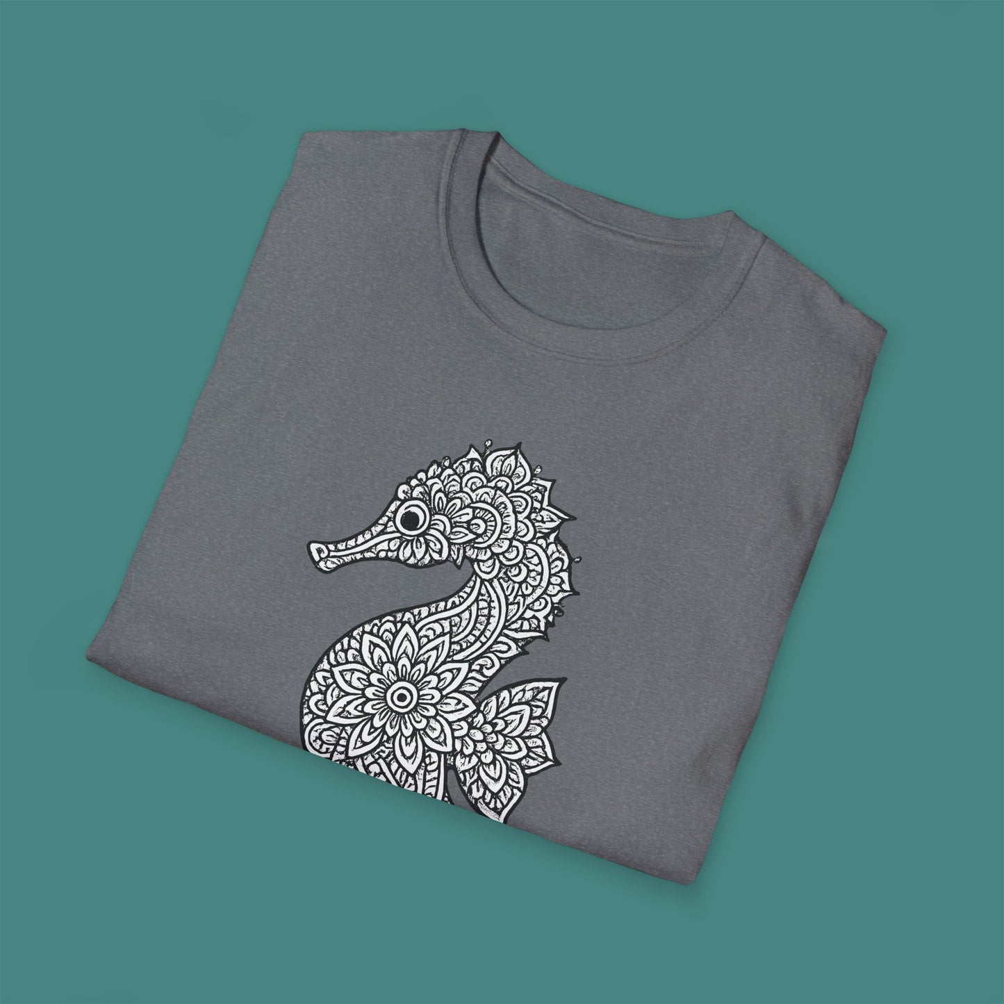 Intricate Mandala Seahorse Unisex T-Shirt