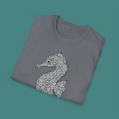 Intricate Mandala Seahorse Unisex T-Shirt