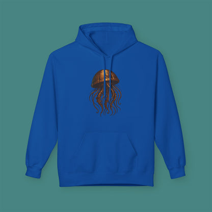 Steampunk Mechanical Jellyfish Fleece Unisex Hoodie
