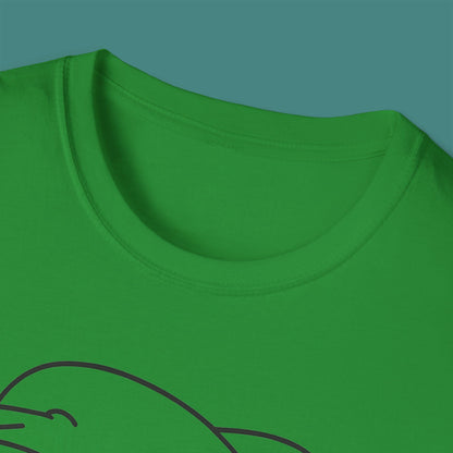 Minimalist Line Art Dolphin Unisex T-Shirt