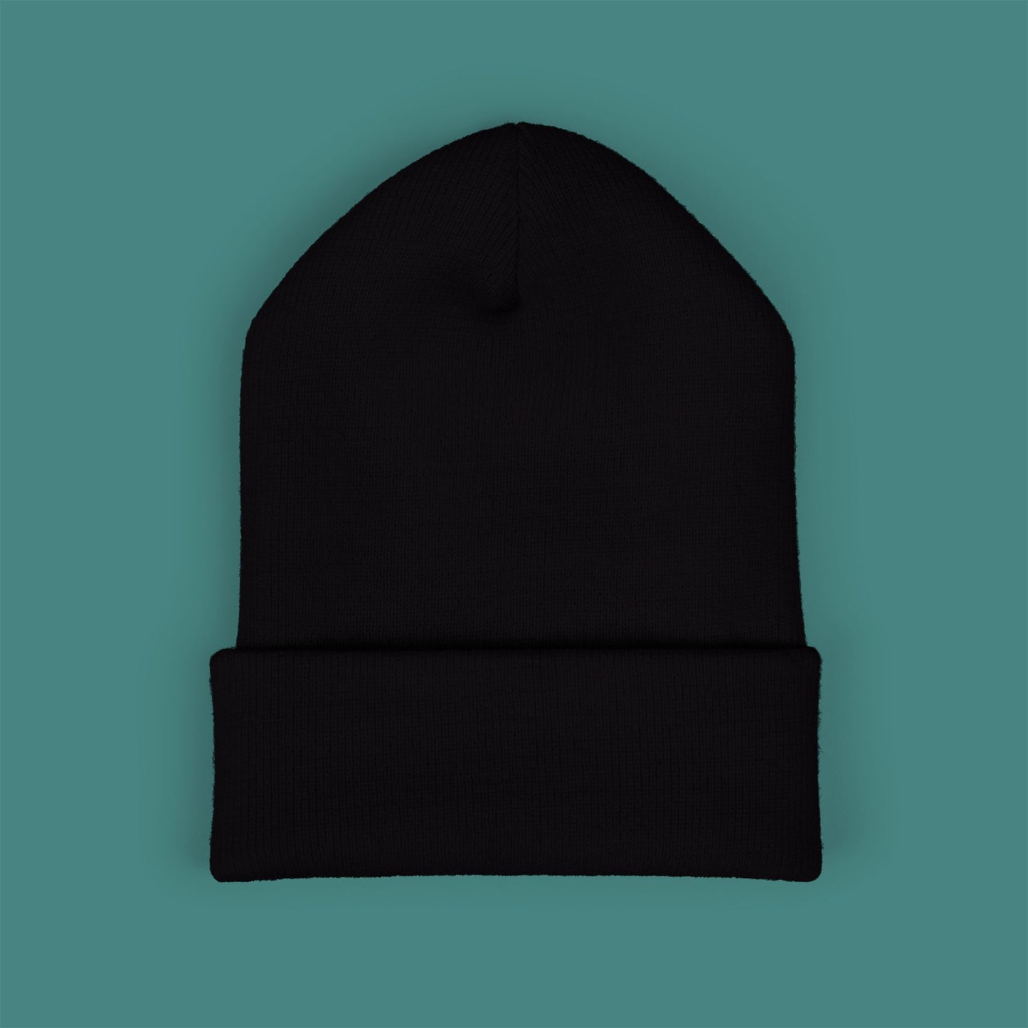Geometric Polygon Turtle Embroidered Beanie