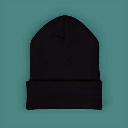 Geometric Polygon Turtle Embroidered Beanie