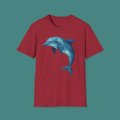 Geometric Polygon Dolphin Unisex T-Shirt