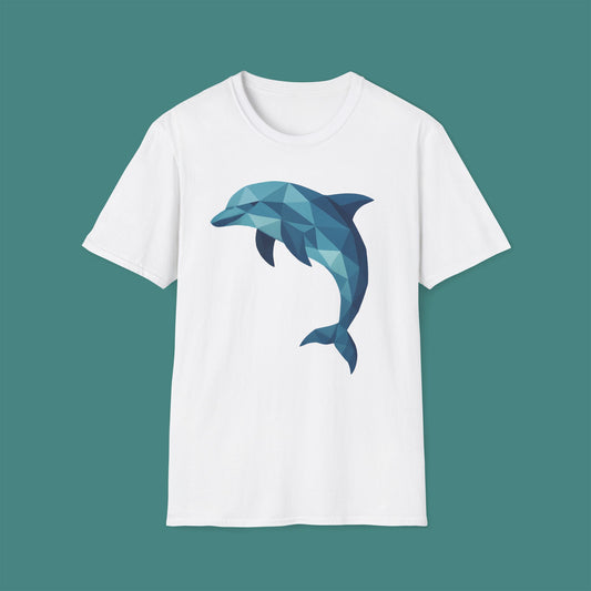 Geometric Polygon Dolphin Unisex T-Shirt