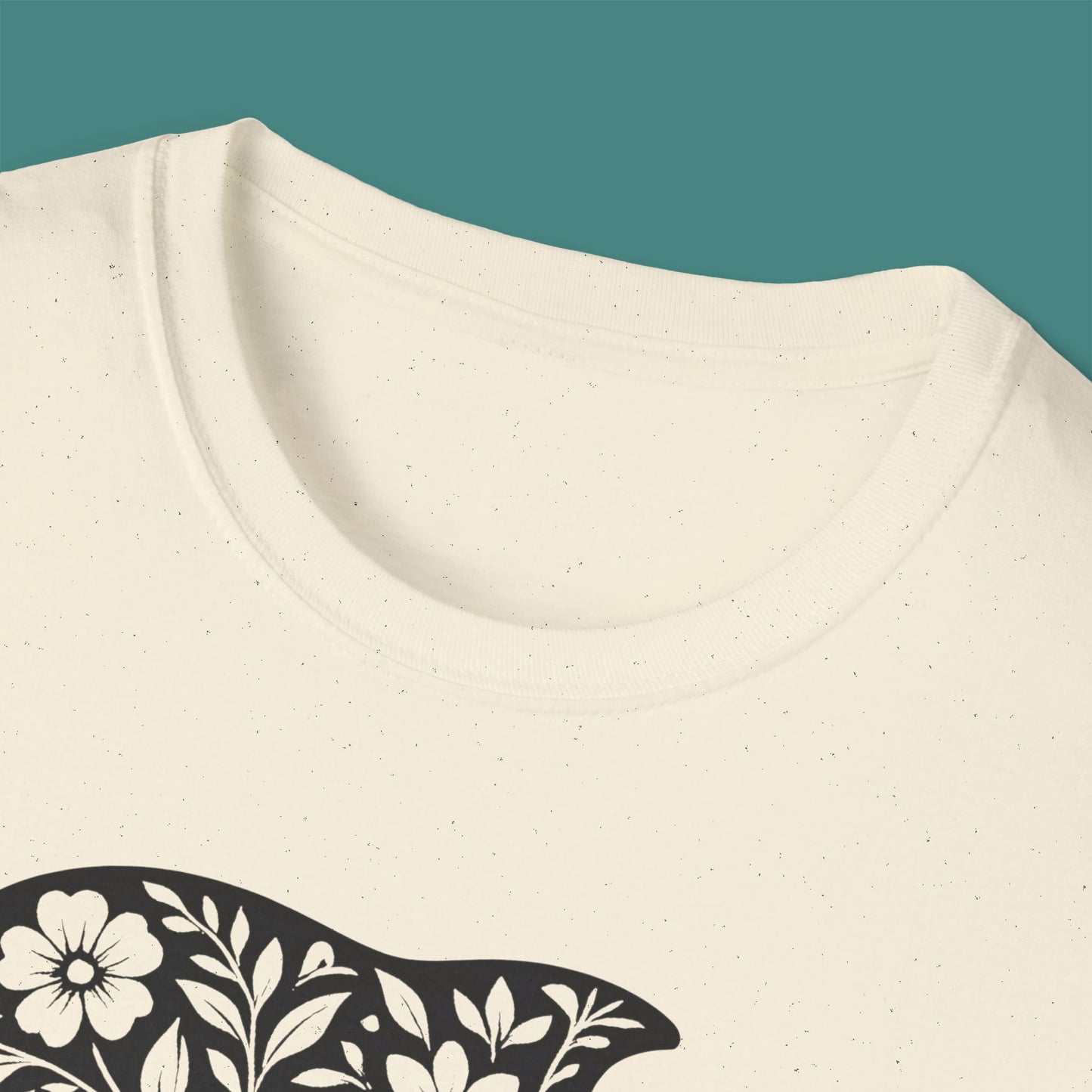 Floral Dolphin Silhouette Unisex T-Shirt