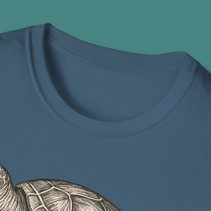 Vintage Etching Turtle Unisex T-Shirt