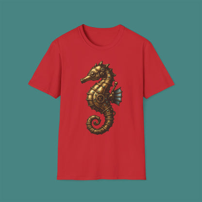 Steampunk Mechanical Seahorse Unisex T-Shirt