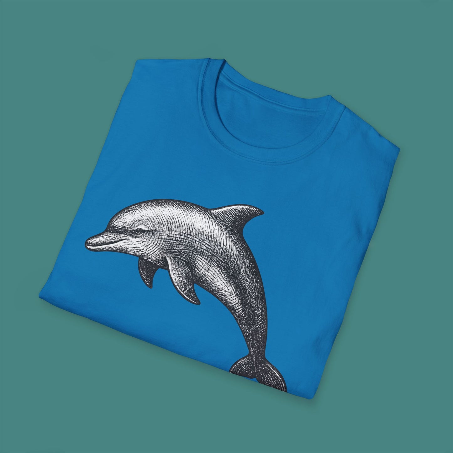 Vintage Etching Dolphin Unisex T-Shirt