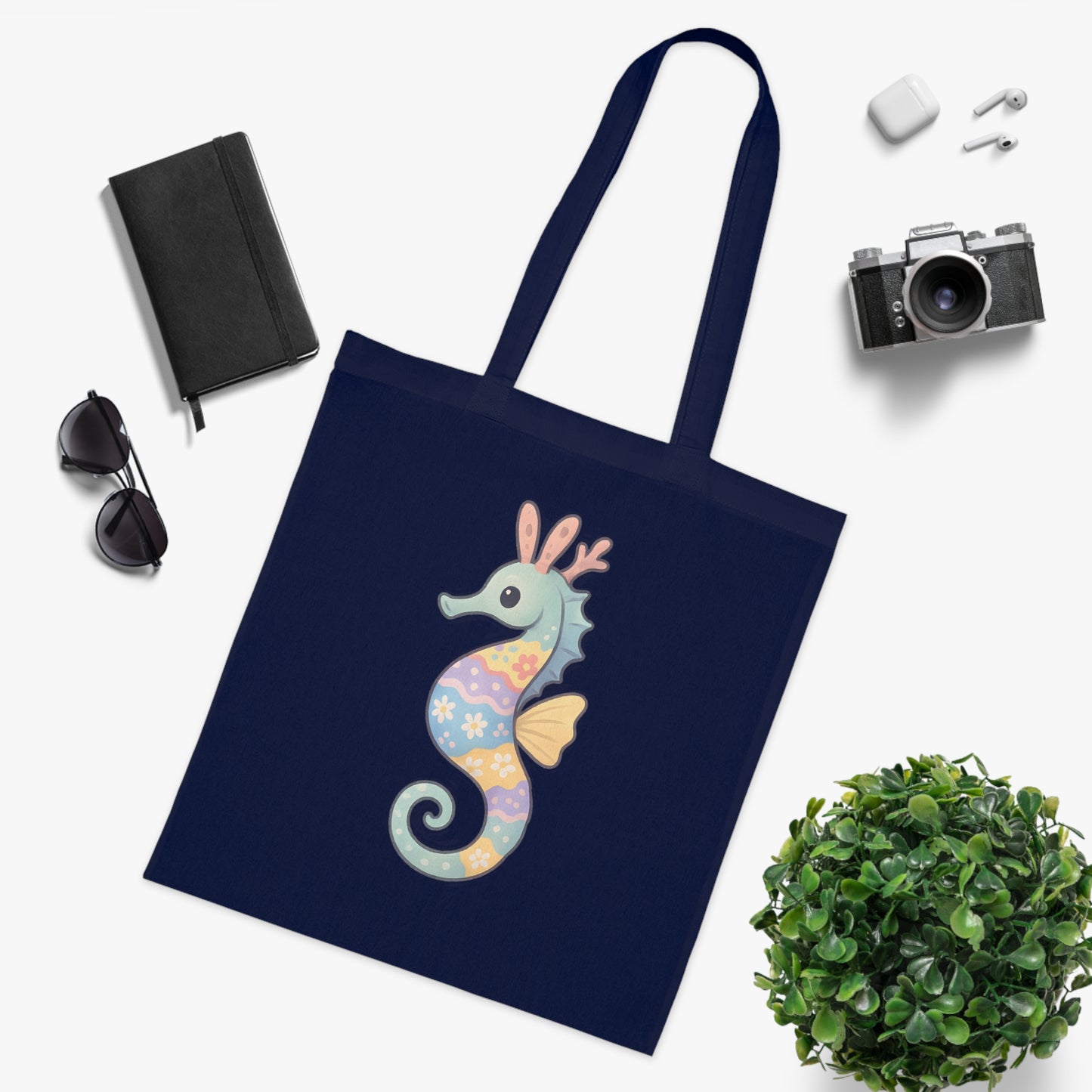 Easter Seahorse Tote Bag