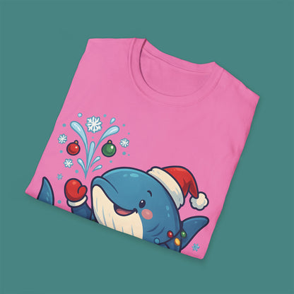 Christmas Whale Unisex T-Shirt