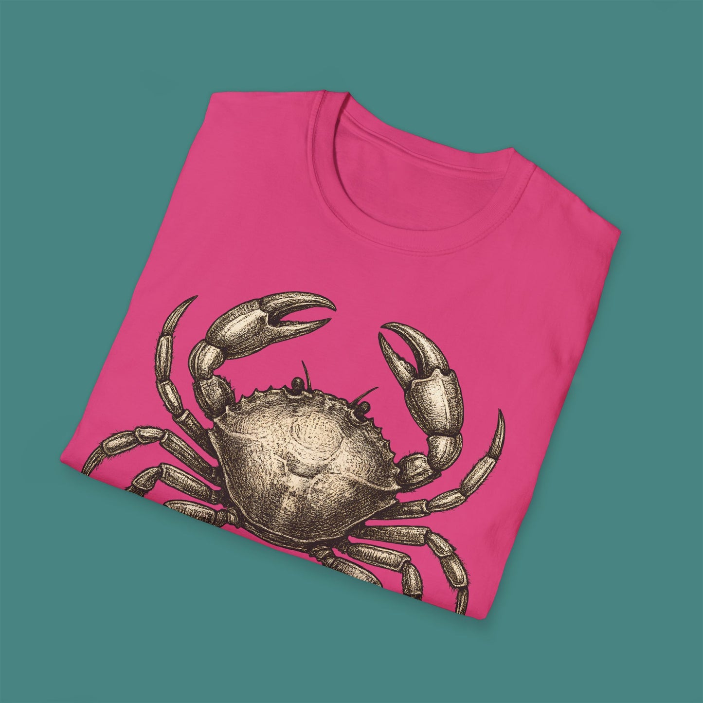 Vintage Etching Crab Unisex T-Shirt