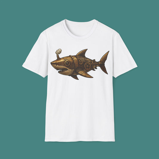 Steampunk Mechanical Shark Unisex T-Shirt