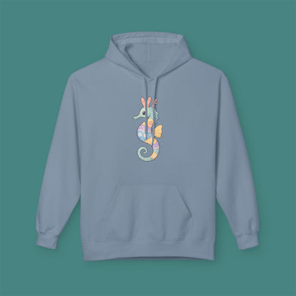 Easter Seahorse Fleece Unisex Hoodie