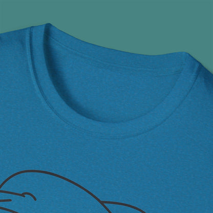 Minimalist Line Art Dolphin Unisex T-Shirt