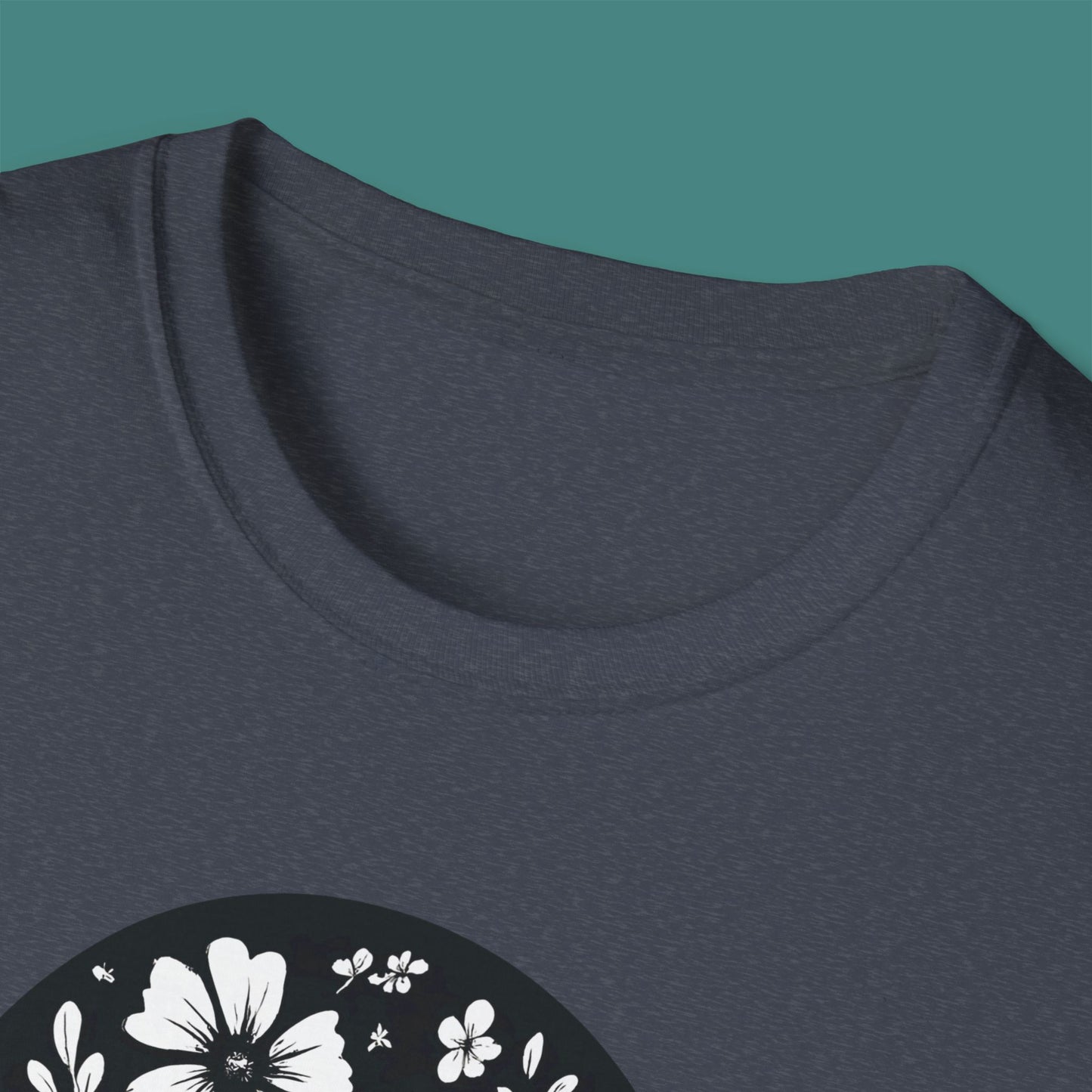 Floral Jellyfish Silhouette Unisex T-Shirt